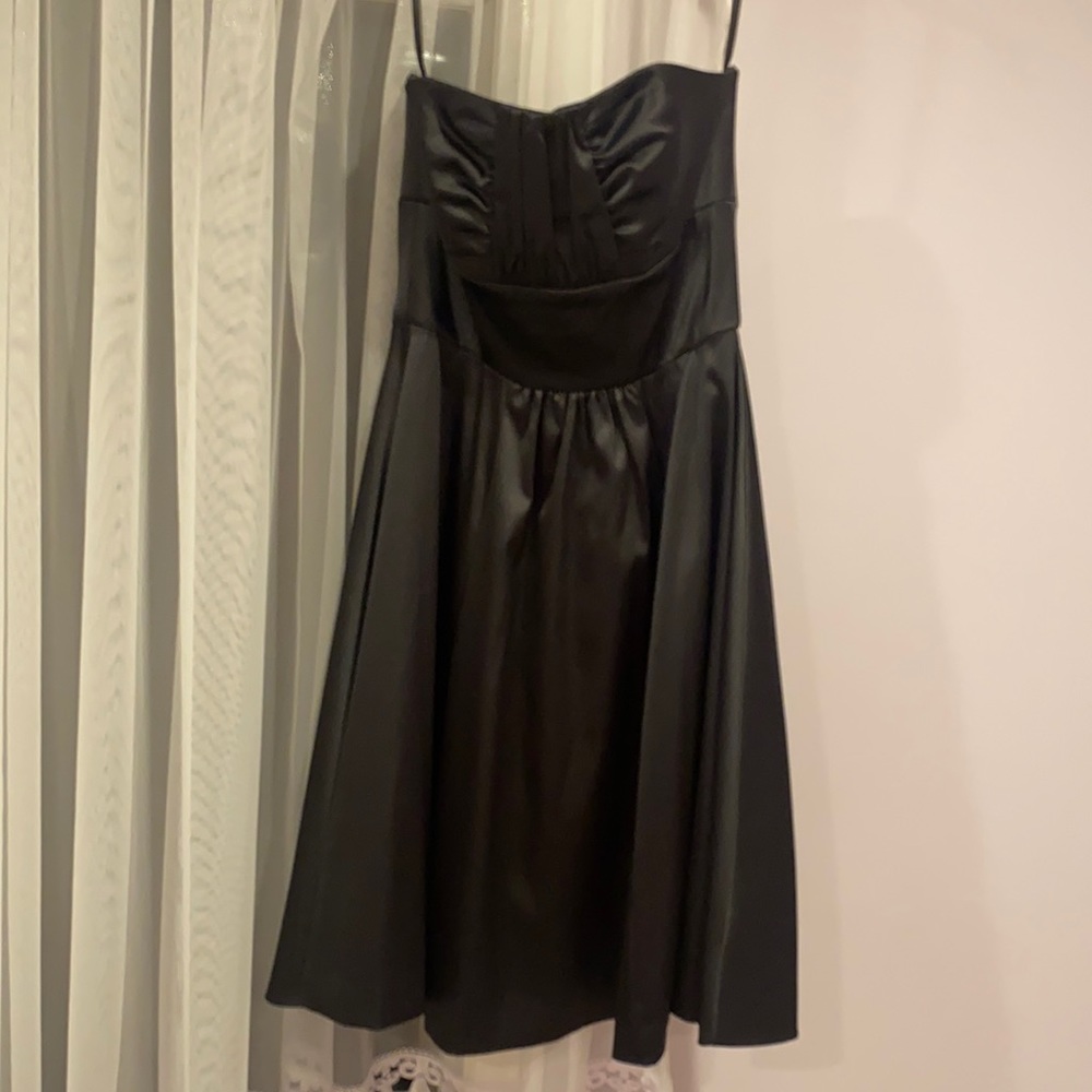 White House Black Market Black Strapless Formal Dress